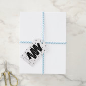 Bruiloftsgeschenk met stippen en lint cadeaulabel (Met Touw)