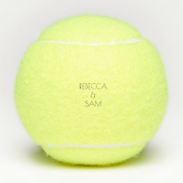Bruiloftsgeschenk paar namen tennisballen