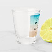 Bruiloftsgeschenk voor het strand shot glas (Links)
