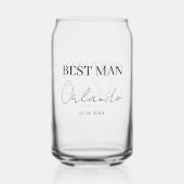 Bruiloftsgeschenken Beste Man Blikvorm Glas (Voorkant)