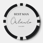 Bruiloftsgeschenken Beste Man Poker Chips (Voorkant)