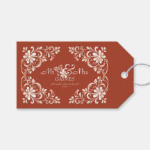 Bruiloftsgeschenklabel 'Zonsondergang Roest Shabby