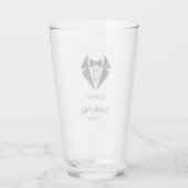 Bruiloftsglas voor vrijgezellenfeest glas (Achterkant)