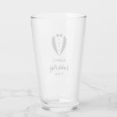 Bruiloftsglas voor vrijgezellenfeest glas (Achterkant)