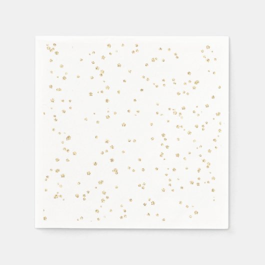 Bruiloftsgoud glitterpapier servet (Voorkant)