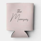 Bruiloftsgunst Blush roze moderne minimalistische  Blikjeskoeler (Voorkant)