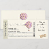 Bruiloftsinvitaties, Luchtballon Uitnodiging (Voorkant / Achterkant)