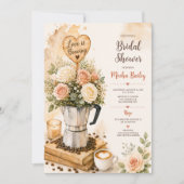 Bruiloftsinvitaties met 'Love Is Brewing' (Liefde  Kaart (Voorkant)