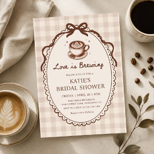 Bruiloftsinvitaties voor koffie en liefde kaart