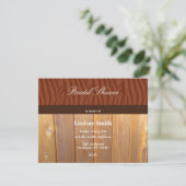 Bruiloftsinvitation met een rustic cederhouten hek kaart (Staand voorkant)