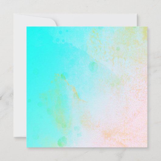 Bruiloftsinvitation met levendige bloemenkrans kaart (Achterkant)