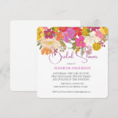 Bruiloftsinvitation voor een bloemige zomertuin save the date (Voorkant / Achterkant)