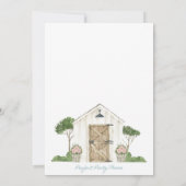 Bruiloftsinvitation voor koppel rond het huis kaart (Achterkant)