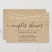 Bruiloftsinvitation voor rustieke koppels aankondiging (Voorkant / Achterkant)