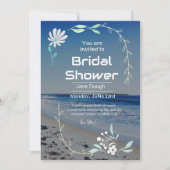 Bruiloftsinvitation voor strand kaart (Voorkant)