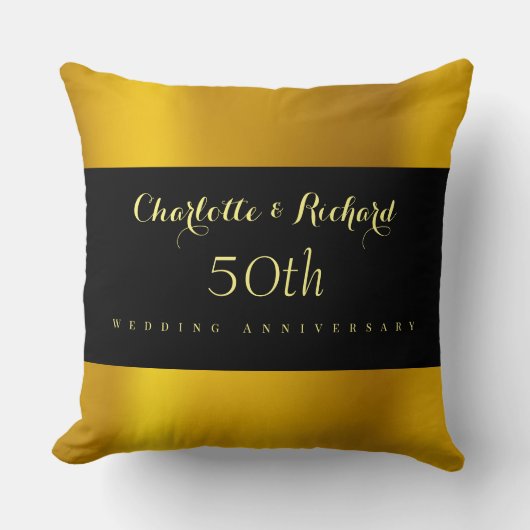 Bruiloftsjubileum cadeau 50 jaar kussen (Voorkant)