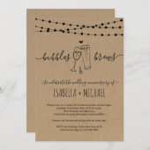 Bruiloftsjubileumfeest met Bubbles & Brews Kaart (Voorkant / Achterkant)