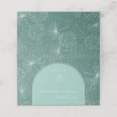 Bruiloftskaart Strand Slakken Aqua Plaatskaartje (Buitenkant ongevouwen)