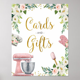 Bruiloftskaarten en Cadeaus voor de Bloemrijke Keu Poster