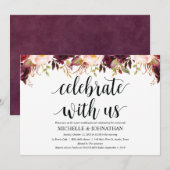 Bruiloftskaarten na de bruiloft in rustieke Bourgo Kaart (Voorkant / Achterkant)