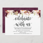 Bruiloftskaarten na de bruiloft in rustieke Bourgo Kaart (Voorkant / Achterkant)