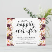 Bruiloftskaarten na de bruiloft in rustieke Bourgo Kaart (Staand voorkant)