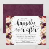 Bruiloftskaarten na de bruiloft in rustieke Bourgo Kaart (Voorkant / Achterkant)