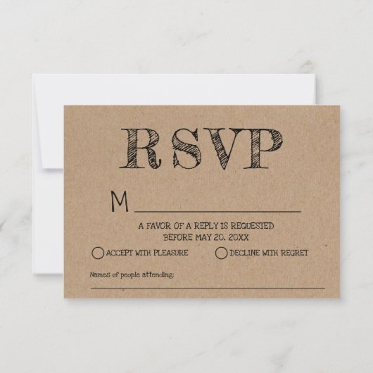 Bruiloftslied Verzoek Cassette Kraft RSVP (Achterkant)