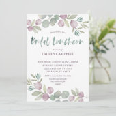 Bruiloftslunch Eucalyptus Aquarel   Kaart (Staand voorkant)