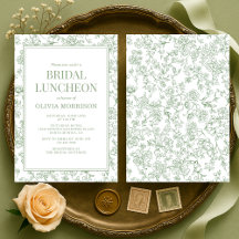 Bruiloftslunch Salie Groene Vintage Franse Bloemen