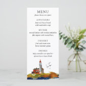 Bruiloftsmenu 'By The Sea' Menu (Staand voorkant)