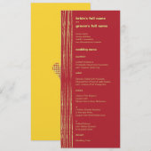 Bruiloftsmenu Chili Citroen Menu (Voorkant / Achterkant)