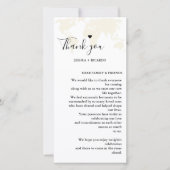 Bruiloftsmenu en bedankkaart (Voorkant)