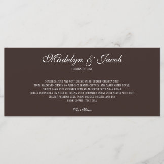 Bruiloftsmenu in klassieke stijl menu