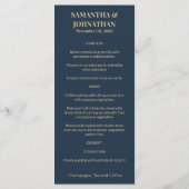 Bruiloftsmenu luxe clamschelp aan het strand menu (Achterkant)