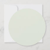 Bruiloftsmenu met groene eucalyptus cirkel kaart (Achterkant)