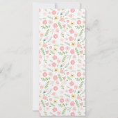 Bruiloftsmenu met monogram en bloemenkrans kaart (Achterkant)