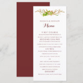 Bruiloftsmenu met Rustieke Geweien & Wilde Bloemen Menu (Voorkant / Achterkant)