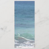 Bruiloftsmenu met strand- en oceaanontwerp menu (Achterkant)