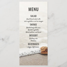 Bruiloftsmenu met strandgolven menu