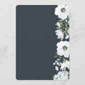 Bruiloftsmenu met witte bloemen menu (Achterkant)