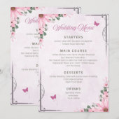 Bruiloftsmenu Save The Date (Voorkant / Achterkant)