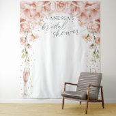 Bruiloftsontbijt en bubbels bloemig bruidsfeest ac wandkleed (In situ)
