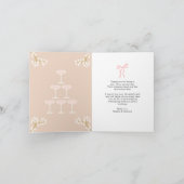 Bruiloftsontbijt en bubbels dankkaartje bedankkaart (Binnen)