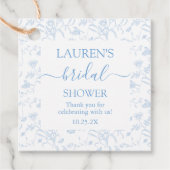 Bruiloftsontbijt met bloemenprint bedankjes labels (Voorkant)