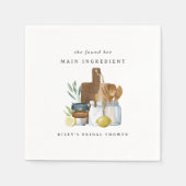 Bruiloftsontbijt met Hoofdingrediënt Rustieke Keuk Servet (Voorkant)