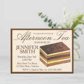 Bruiloftsontbijt met Opera Cake-thema Kaart (Staand voorkant)