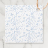 Bruiloftsontvangst met bloemmotief bedankjes labels (Achterkant)