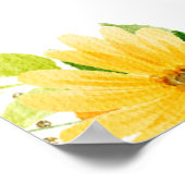 Bruiloftsontvangst met margrieten en gele bloemen poster (Hoek)