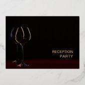 Bruiloftsontvangst Uitnodiging Champagneglas Folie (Achterkant)